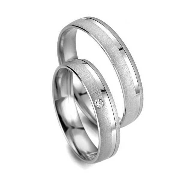 Gifteringer i hvitt gull 14 kt, 4.5 mm. Smart line - 48070030